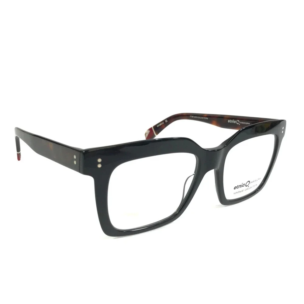 Etnia Barcelona Eyeglasses Frames VALLDEMOSA BKHV Black Havana Square 52-18-145